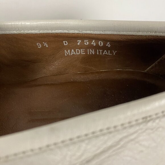 Florsheim Royal Imperial Loafers Slip On Shoes Mens 9.5 D White Leather 75404 - Picture 13 of 14